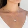 imageTurandoss Dainty Layered Choker Necklace Handmade 14K Gold Plated Y Pendant Necklace Multilayer Bar Disc Necklace Adjustable Layering Choker Necklaces for Women2PCS  ChainCrescent