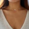 imageTurandoss Dainty Layered Choker Necklace Handmade 14K Gold Plated Y Pendant Necklace Multilayer Bar Disc Necklace Adjustable Layering Choker Necklaces for Women3PCS  PearlsBeads ChainLock