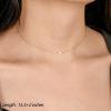imageTurandoss Dainty Layered Choker Necklace Handmade 14K Gold Plated Y Pendant Necklace Multilayer Bar Disc Necklace Adjustable Layering Choker Necklaces for Women2PCS  PearlsBar