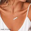imageTurandoss Dainty Layered Choker Necklace Handmade 14K Gold Plated Y Pendant Necklace Multilayer Bar Disc Necklace Adjustable Layering Choker Necklaces for Women3PCS  AmethystBarHammered Disc
