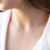imageTurandoss Dainty Layered Choker Necklace Handmade 14K Gold Plated Y Pendant Necklace Multilayer Bar Disc Necklace Adjustable Layering Choker Necklaces for Women3PCS  ChainDiscHammered Disc