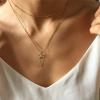 imageTurandoss Dainty Layered Choker Necklace Handmade 14K Gold Plated Y Pendant Necklace Multilayer Bar Disc Necklace Adjustable Layering Choker Necklaces for Women3PCS  Link ChainBeads ChainEvil Eye