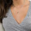 imageTurandoss Gold Layered Necklaces for Women  14K Gold Plated Handmade Multilayer Bar Pearls Coin Disc Moon Butterfly Medallion Adjustable Dainty Layered Choker Necklaces for Women Jewelry3PCS Silver  ChainCrescentBar