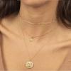 imageTurandoss Gold Layered Necklaces for Women  14K Gold Plated Handmade Multilayer Bar Pearls Coin Disc Moon Butterfly Medallion Adjustable Dainty Layered Choker Necklaces for Women Jewelry3PCS  ChainHammered DiscSun