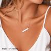 imageTurandoss Gold Layered Necklaces for Women  14K Gold Plated Handmade Multilayer Bar Pearls Coin Disc Moon Butterfly Medallion Adjustable Dainty Layered Choker Necklaces for Women Jewelry3PCS  DoveBarHammered Disc