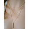 imageTurandoss Gold Layered Necklaces for Women  14K Gold Plated Handmade Multilayer Bar Pearls Coin Disc Moon Butterfly Medallion Adjustable Dainty Layered Choker Necklaces for Women Jewelry3 Layered Necklace  ChainTriangleBar