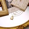 imageTurandoss Gold Layered Necklaces for Women  14K Gold Plated Handmade Multilayer Bar Pearls Coin Disc Moon Butterfly Medallion Adjustable Dainty Layered Choker Necklaces for Women Jewelry3PCS  PearlsTwo CircleLock