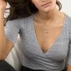 imageTurandoss Gold Layered Necklaces for Women  14K Gold Plated Handmade Multilayer Bar Pearls Coin Disc Moon Butterfly Medallion Adjustable Dainty Layered Choker Necklaces for Women Jewelry3PCS Silver  ChainCrescentBar