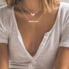 imageTurandoss Gold Layered Necklaces for Women  14K Gold Plated Handmade Multilayer Bar Pearls Coin Disc Moon Butterfly Medallion Adjustable Dainty Layered Choker Necklaces for Women Jewelry2PCS  ButterflyBar