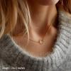 imageTurandoss Gold Layered Necklaces for Women  14K Gold Plated Handmade Multilayer Bar Pearls Coin Disc Moon Butterfly Medallion Adjustable Dainty Layered Choker Necklaces for Women Jewelry3PCS  CircleCZ TriangleCircle Lariat