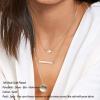 imageTurandoss Gold Layered Necklaces for Women  14K Gold Plated Handmade Multilayer Bar Pearls Coin Disc Moon Butterfly Medallion Adjustable Dainty Layered Choker Necklaces for Women Jewelry3PCS  DoveBarHammered Disc