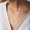 imageTurandoss Gold Layered Necklaces for Women  14K Gold Plated Handmade Multilayer Bar Pearls Coin Disc Moon Butterfly Medallion Adjustable Dainty Layered Choker Necklaces for Women Jewelry3PCS  Rose Gold New MoonFull MoonCrescent Moon