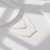 imageTurandoss Gold Layered Necklaces for Women  14K Gold Plated Handmade Multilayer Bar Pearls Coin Disc Moon Butterfly Medallion Adjustable Dainty Layered Choker Necklaces for Women Jewelry2PCS  ButterflyBar