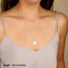 imageTurandoss Gold Layered Necklaces for Women  14K Gold Plated Handmade Multilayer Bar Pearls Coin Disc Moon Butterfly Medallion Adjustable Dainty Layered Choker Necklaces for Women Jewelry3PCS  CoinBarHammered Disc