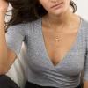 imageTurandoss Gold Layered Necklaces for Women  14K Gold Plated Handmade Multilayer Bar Pearls Coin Disc Moon Butterfly Medallion Adjustable Dainty Layered Choker Necklaces for Women Jewelry3PCS Gold ChainCrescentBar