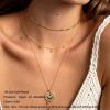 imageTurandoss Gold Layered Necklaces for Women  14K Gold Plated Handmade Multilayer Bar Pearls Coin Disc Moon Butterfly Medallion Adjustable Dainty Layered Choker Necklaces for Women Jewelry3PCS  FigaroCZMedallion
