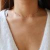 imageTurandoss Gold Layered Necklaces for Women  14K Gold Plated Handmade Multilayer Bar Pearls Coin Disc Moon Butterfly Medallion Adjustable Dainty Layered Choker Necklaces for Women Jewelry3PCS Rose Gold  ChainTriangleBar