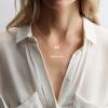 imageTurandoss Gold Layered Necklaces for Women  14K Gold Plated Handmade Multilayer Bar Pearls Coin Disc Moon Butterfly Medallion Adjustable Dainty Layered Choker Necklaces for Women Jewelry2PCS  ButterflyBar