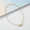 imageTurandoss Gold Paperclip Chain Necklace for Women 14K Gold Plated Dainty Paperclip Link Chain Necklace Medallion Evil Eye Star Lightning Heart Butterfly Oval Link Paperclip Chain Necklaces for WomenToggle Clasp