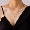 imageTurandoss Gold Paperclip Chain Necklace for Women 14K Gold Plated Dainty Paperclip Link Chain Necklace Medallion Evil Eye Star Lightning Heart Butterfly Oval Link Paperclip Chain Necklaces for WomenHexagon