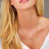 imageTurandoss Gold Paperclip Chain Necklace for Women 14K Gold Plated Dainty Paperclip Link Chain Necklace Medallion Evil Eye Star Lightning Heart Butterfly Oval Link Paperclip Chain Necklaces for WomenHexagon