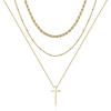 3PCS - Twist chain&Beads Chain&Cross