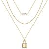 3PCS - Pearls&Beads Chain&Lock
