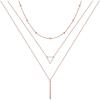 3PCS Rose Gold - Chain&Triangle&Bar
