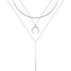 3PCS Silver - Chain&Crescent&Bar