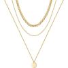 3 Layered Necklace - Thick&Chain&Disc