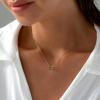 imageTurandoss Gold Diamond Necklace for Wome  Gold Plated Genuine or Created Round Birthstone Necklace Birthday Valentines Christmas 12 Months Birthstone Necklaces for Women Gold Jewelry Gifts11NovNatural Swiss Blue Topaz