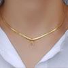 imageTurandoss Gold Initial Necklace for Women Trendy  14K Gold Plated Snake Necklace Tiny Diamond Letter Initial Pendant Necklace Personalized Gold Necklace Gold Initial Necklace for Women Jewelry GiftsM