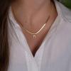 imageTurandoss Gold Initial Necklace for Women Trendy  14K Gold Plated Snake Necklace Tiny Diamond Letter Initial Pendant Necklace Personalized Gold Necklace Gold Initial Necklace for Women Jewelry GiftsA