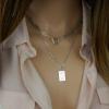 imageTurandoss Gold Necklaces for Women  14K Gold Plated Lock Evil Eye Medallion Vintage Coin Necklace Bee Sun Moon Shell Gold Chain Necklace Layered Paperclip Chain Necklaces for Women Jewelry Gifts1Toggle ClaspSilver