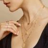 imageTurandoss Gold Necklaces for Women  14K Gold Plated Lock Evil Eye Medallion Vintage Coin Necklace Bee Sun Moon Shell Gold Chain Necklace Layered Paperclip Chain Necklaces for Women Jewelry Gifts11Happy Sun Coin