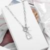 imageTurandoss Gold Necklaces for Women  14K Gold Plated Lock Evil Eye Medallion Vintage Coin Necklace Bee Sun Moon Shell Gold Chain Necklace Layered Paperclip Chain Necklaces for Women Jewelry Gifts2Lock Link ChokerSilver