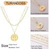 imageTurandoss Gold Necklaces for Women  14K Gold Plated Lock Evil Eye Medallion Vintage Coin Necklace Bee Sun Moon Shell Gold Chain Necklace Layered Paperclip Chain Necklaces for Women Jewelry Gifts4Queen Elizabeth Coin