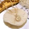 imageTurandoss Gold Necklaces for Women  14K Gold Plated Lock Evil Eye Medallion Vintage Coin Necklace Bee Sun Moon Shell Gold Chain Necklace Layered Paperclip Chain Necklaces for Women Jewelry Gifts12Sun Coin