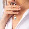 imageTurandoss Letter Initial Necklace for Women Girls 16quot Round Disc Engraved CZ Initial Necklace 14K Gold White Gold Plated Letter Necklaces for Teen GirlsH  Silver