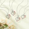 imageTurandoss Rose Heart Necklaces Gifts for Women  S925 Sterling Silver Rose Forever Love Heart Initial Letter Pendant Necklace Jewelry Valentines Day Gifts Birthday Gifts for Women Mom WifeZ