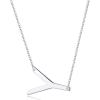 imageS925 Sterling Silver Sideways Initial Necklaces for Women Dainty Hypoallergenic Sterling Silver Letter AZ Pendant Necklace Silver Sideways Initial Letter Necklace for Women Girls Jewelry GiftsY
