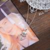 imageTurandoss Graduation Gifts for Her 202514K White Gold Plated Initial Necklace Dainty CZ Heart Pendant Silver Initial Necklaces for Women Friends Class of 2025 Friendship Graduation Gifts for HerA