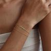 imageTurandoss Birthstone Bracelets for Women Dainty 14K Gold Plated Double Layers Stackable Emerald 12 Month Birthstone Cubic Zirconia Bracelets Trendy Birthday Mothers Day Jewelry Gifts for Women07JulRuby