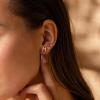 imageTurandoss 3 Pairs Hypoallergenic Initial Heart Zircon Stud Earrings for Women 14K Gold Plated Letter AZ Heart Zircon Flat Back Earrings Set Jewelry Gifts for Women TrendyR