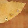 imageTurandoss 3 Pairs Hypoallergenic Initial Heart Zircon Stud Earrings for Women 14K Gold Plated Letter AZ Heart Zircon Flat Back Earrings Set Jewelry Gifts for Women TrendyL