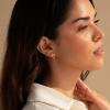 imageTurandoss Huggie Hoop Earrings for Women Girls Dainty 14K Gold Plated Twisted Rope Earring Hypoallergenic Cubic Zirconia Paperclip Link Drop Dangle Hoop Earring for Women Trendy Jewelry GiftsSmall Twisted Rope Earrings