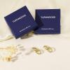 imageTurandoss Huggie Hoop Earrings for Women Girls Dainty 14K Gold Plated Twisted Rope Earring Hypoallergenic Cubic Zirconia Paperclip Link Drop Dangle Hoop Earring for Women Trendy Jewelry GiftsRope Paperclip Huggie Hoop Earrings