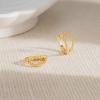 imageTurandoss Huggie Hoop Earrings for Women Girls Dainty 14K Gold Plated Twisted Rope Earring Hypoallergenic Cubic Zirconia Paperclip Link Drop Dangle Hoop Earring for Women Trendy Jewelry GiftsSmall Twisted Rope Earrings