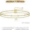 imageTurandoss Gold Initial Bracelets for Women Dainty 18K Real Gold Plated Layered Letter AZ Initial Bracelets Personalized 26 Alphabet Monogram Gold Bracelets for Women Jewelry Gifts TrendyN