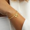 imageTurandoss Dainty Gold Bracelets for Women  AZ Bubble Initial Bracelets for Women Trendy Bilayer Bracelet Wearable Separately 2024 Christmas GiftsBirthday Gifts Ideas Gold Jewelry for WomenM